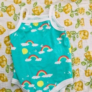 Newborn cat and jack rainbow onesie